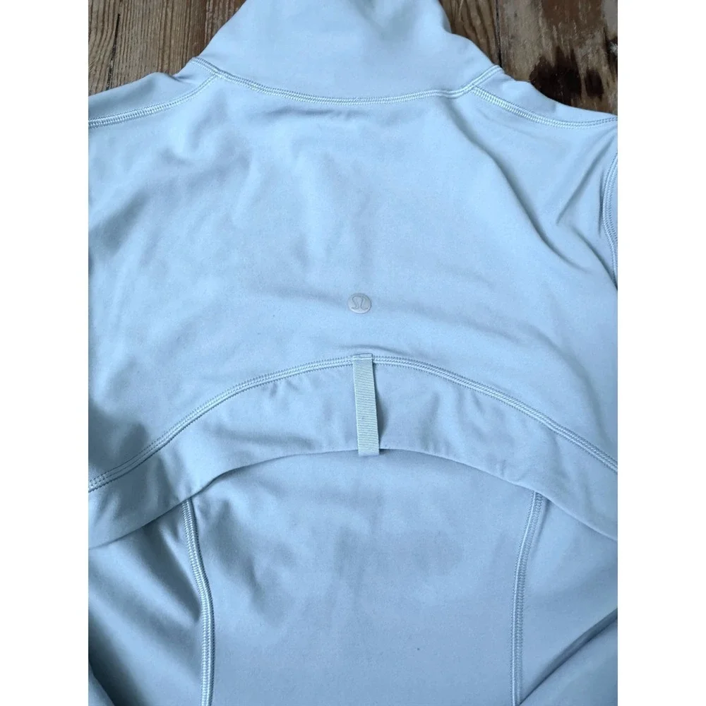 Lululemon Define Jacket Nulu Washed Blue Full Zip Women Size 6 Athleisure Yoga